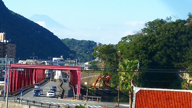 休憩所から見える富士山